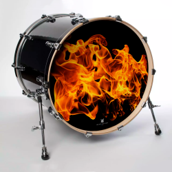 Peau de Batterie Fire Flames
